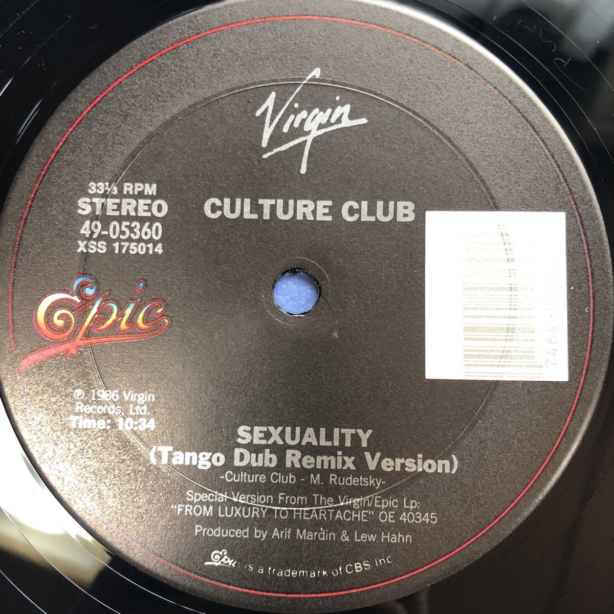 カルチャー・クラブ Culture Club MOVE AWAY シュリンク付 12インチ LP レコード 5点以上落札で送料無料Q_画像4