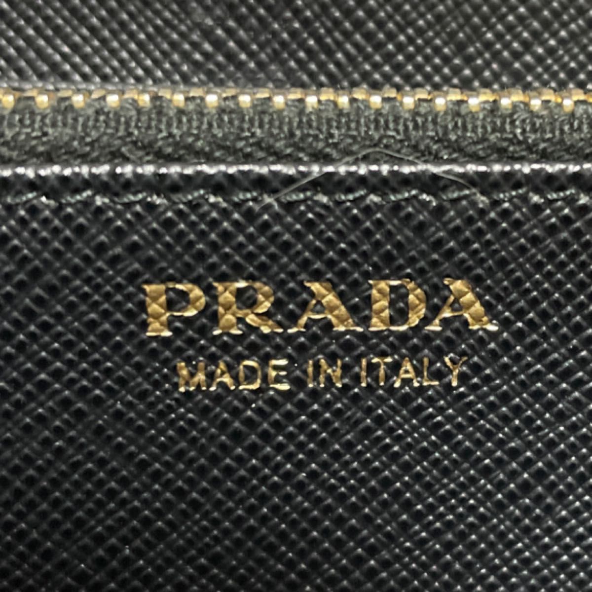 極美品  PRADA プラダ サフィアーノ フィオッコ リボン ラウンドファスナー 長財布 