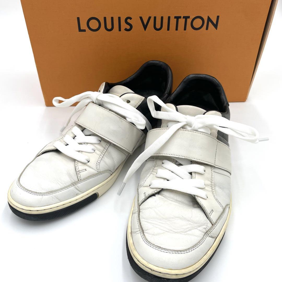 【希少美品】 LOUIS VUITTON ルイヴィトン ダミエグラフィット スニーカー ローカット US7 26cm相当 ベルクロ 靴 シューズ メンズ