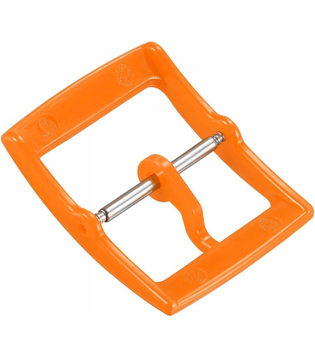[uxcell] 時計ストラップクラスプ 交換用 プラスチックバックル 16mm幅の時計バンド用 オレンジ 2個入 ベルトバックル