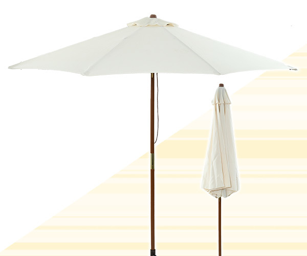 [ on sale ] garden parasol wooden parasol ( diameter 270cm) all 3 color NMP-27 ivory 