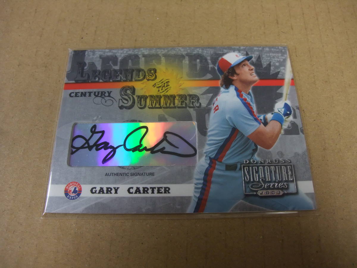 2003 DONRUSS LEGENDS LS-17 CARY CARTER ゲイリー・カーター 直筆サインカード 001/100 SIGNATURE SERIES 野球殿堂入り_画像1