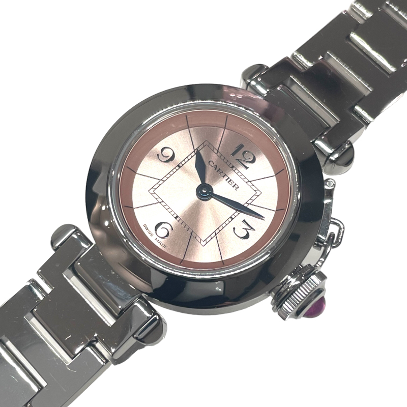 カルティエ Cartier ミスパシャ W3140008 ピンク 腕時計 レディース 中古