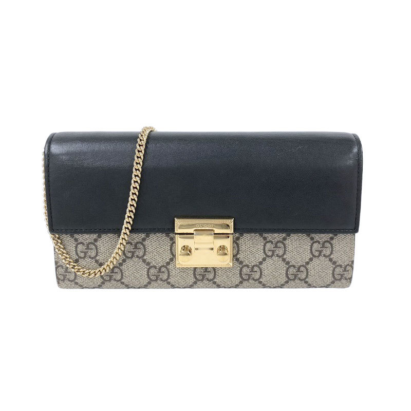激安 パドロック GUCCI グッチ チェーンウォレット 中古 レディース