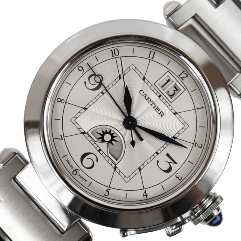 カルティエ Cartier パシャXL ナイト＆デイ GMT W31093M7 自動巻き メンズ 中古 腕時計