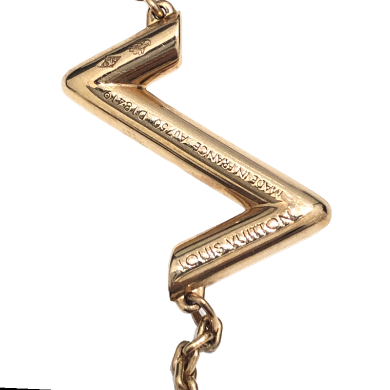  Louis * Vuitton LOUIS VUITTON brass re chain voruto up side down 750PG K18 pink gold K18PG jewelry used 