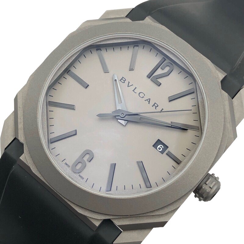 【爆売り！】 ブルガリ 中古 メンズ 腕時計 チタン 102858 オクト　オリジナーレ BVLGARI アルミニウム