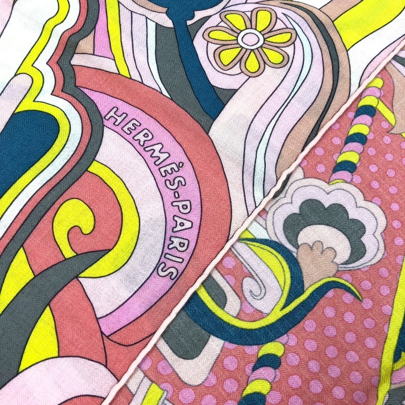 税込】 ピンク×マルチカラー RAINBOW FAUBOURG カレジュアン140 HERMES