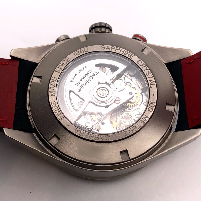  tag * Heuer TAG HEUER Carrera tachymeter chronograph CV2A80 titanium wristwatch men's used 