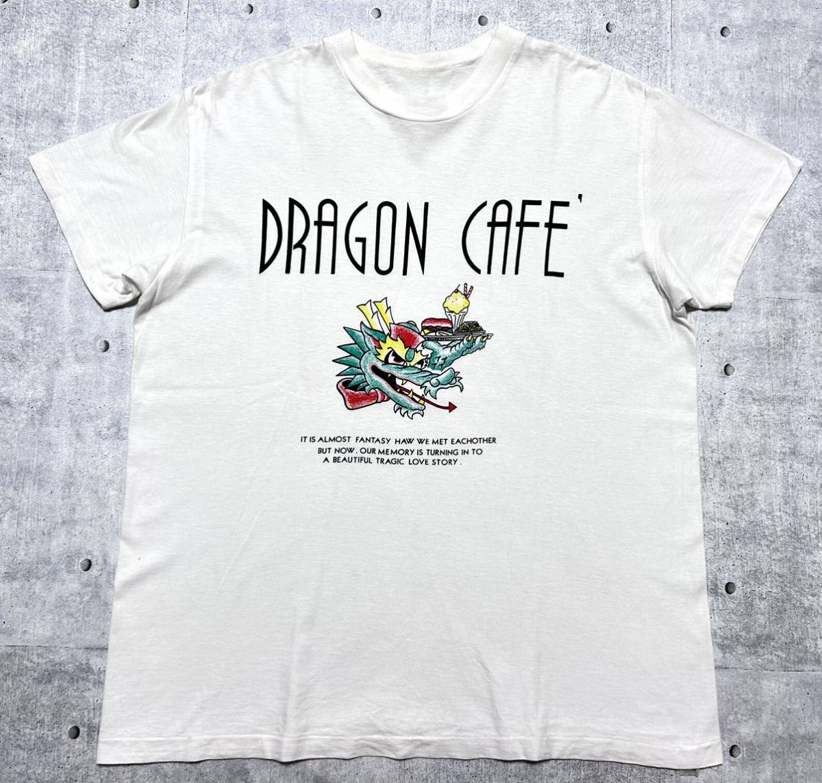 80s 当時物 美品 クリームソーダ ドラゴンカフェ 半袖 Tシャツ　　80s 90s オールド ヴィンテージ CREAM SODA DRAGON CAFE 柳8084_画像1