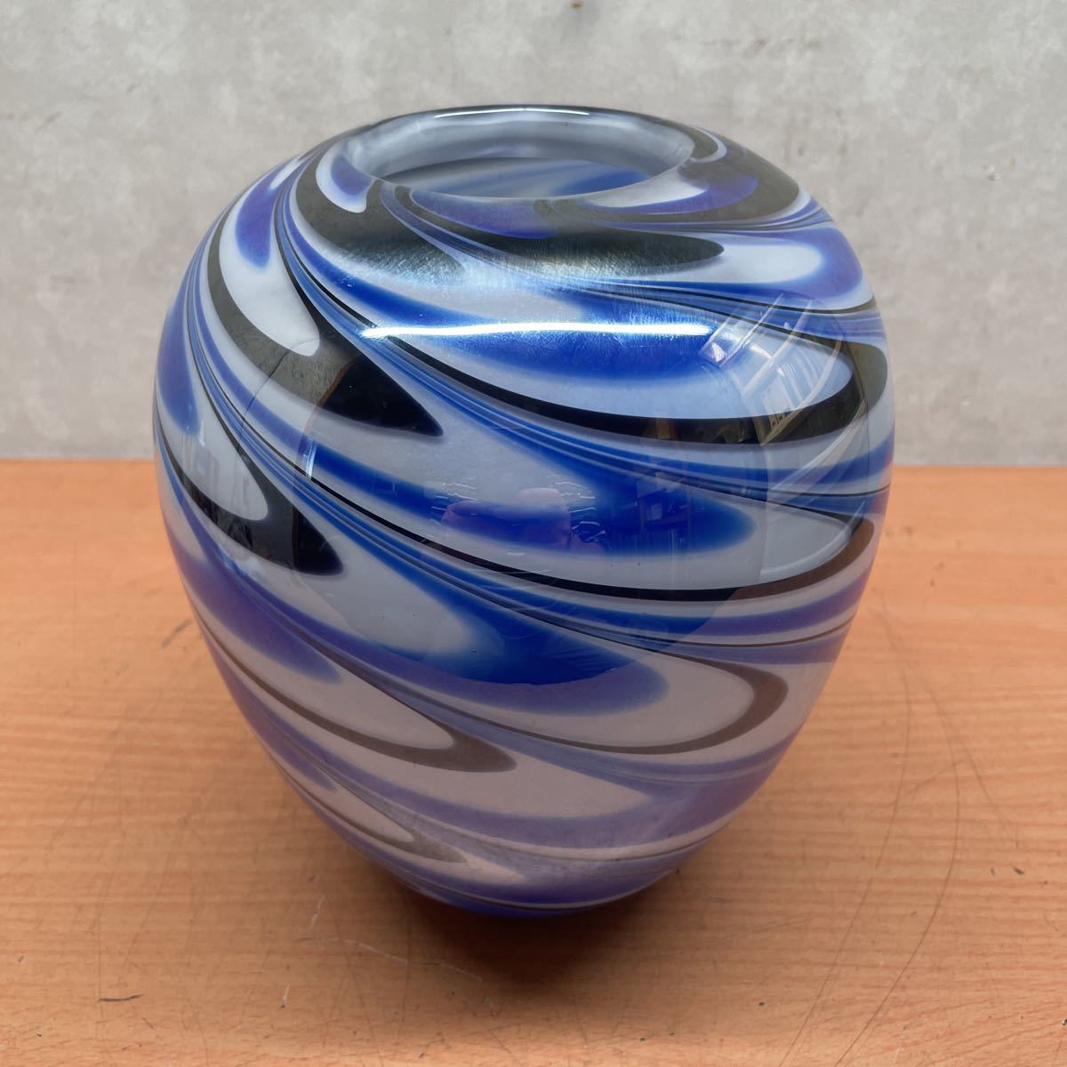 IWATSU GLASS ART GLASS 花瓶_画像1