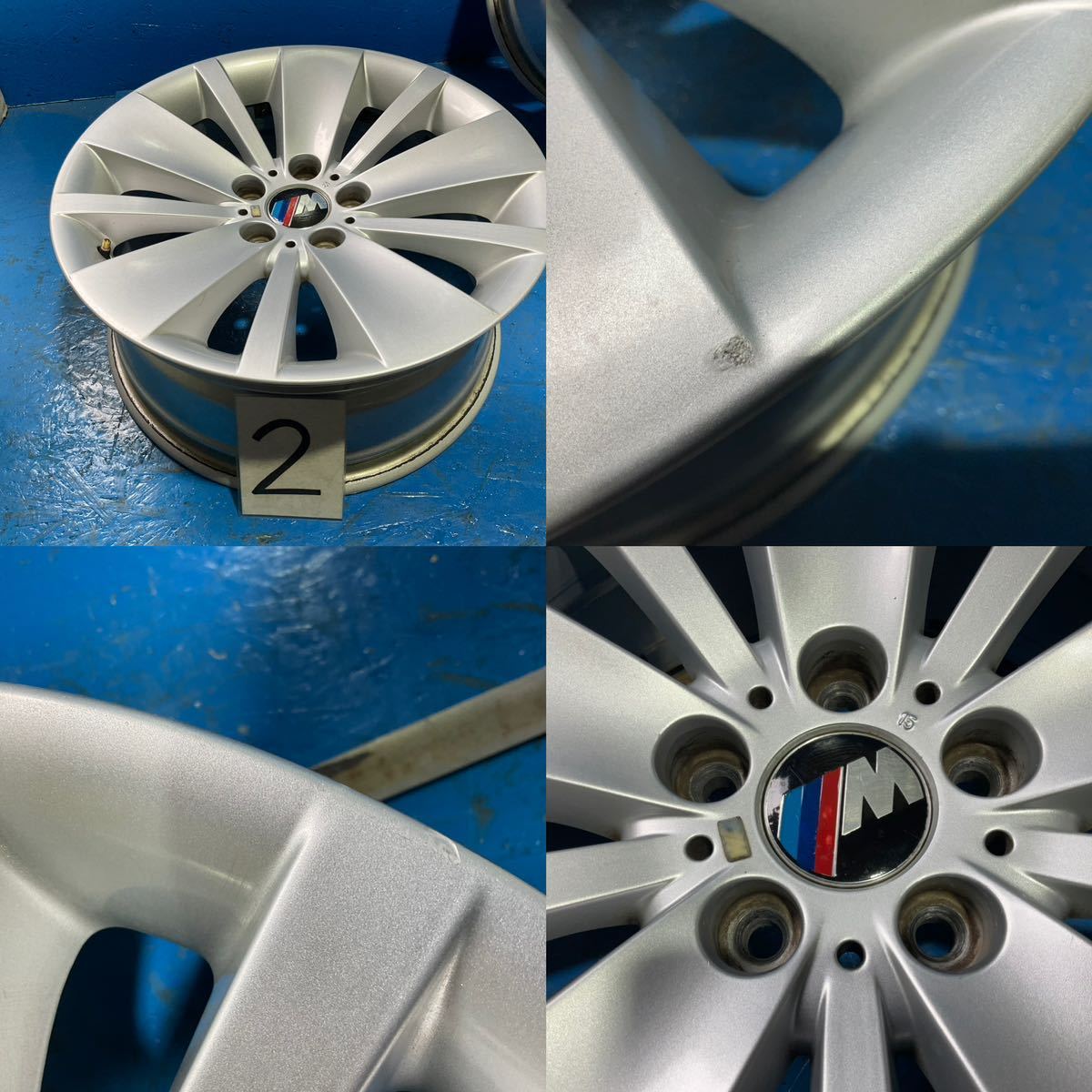 〈K519〉ホイール4本セット　BMW RONAL 18インチ8J オフセット＋24 PCD5H120 ハブ72.6mm ボルト穴15mm_画像5