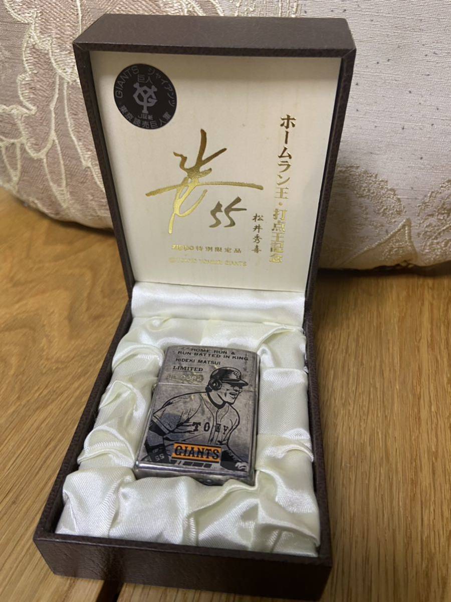 ZIPPO 喫煙具 未使用品ジッポーライター・ホームラン王・打点王記念 松井 秀喜※動作未確認・現状渡し１個 ★0322の画像1