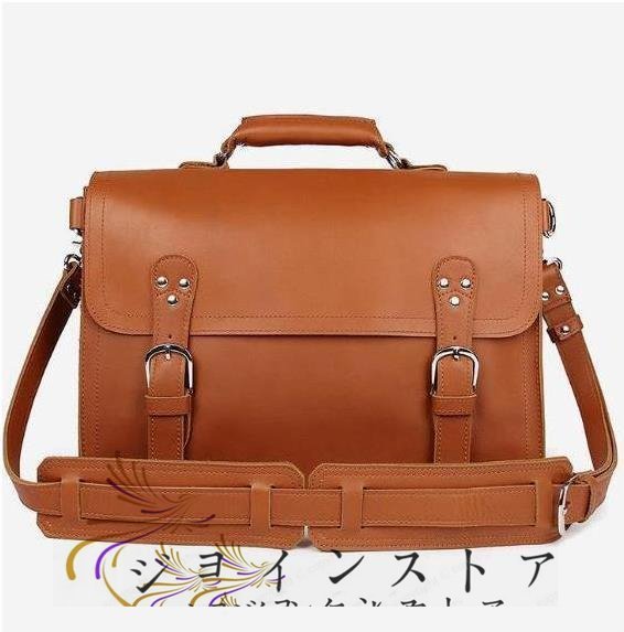 新品 希少色 栃木レザー 本革 メンズ ビジネスバッグ 鞄 リュックサック バックパック ハンドバッグ ヌメ革_画像6