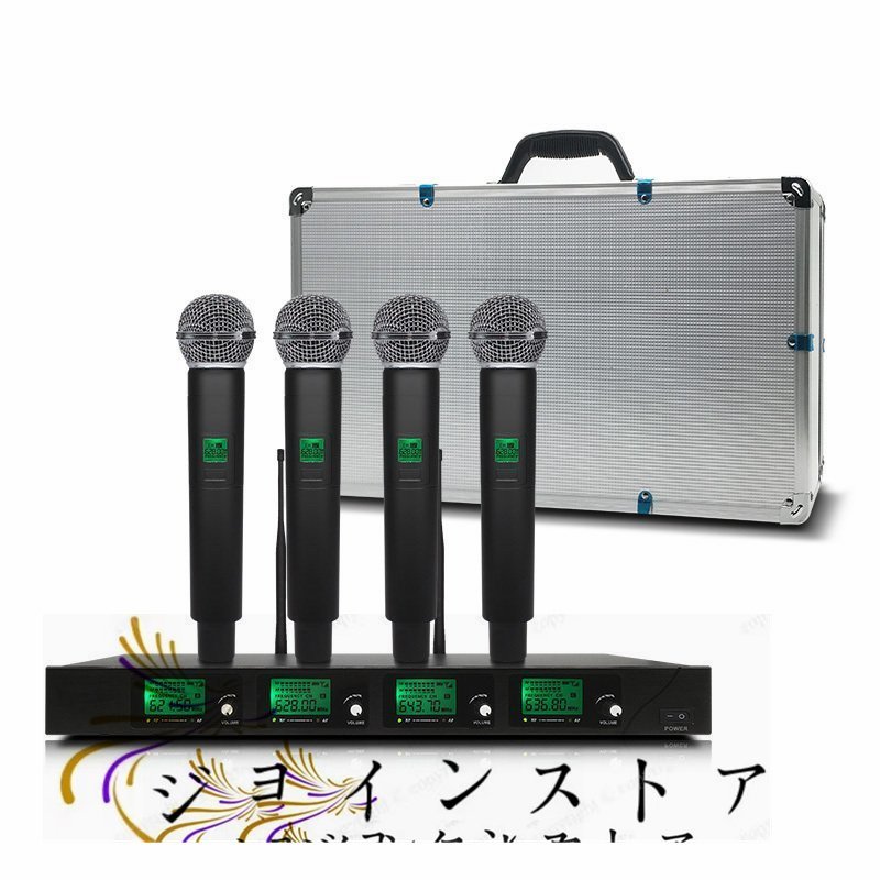  quality guarantee * Professional * wireless microphone system * portable UHF*4CH* karaoke Mike Studio * conference room * party 