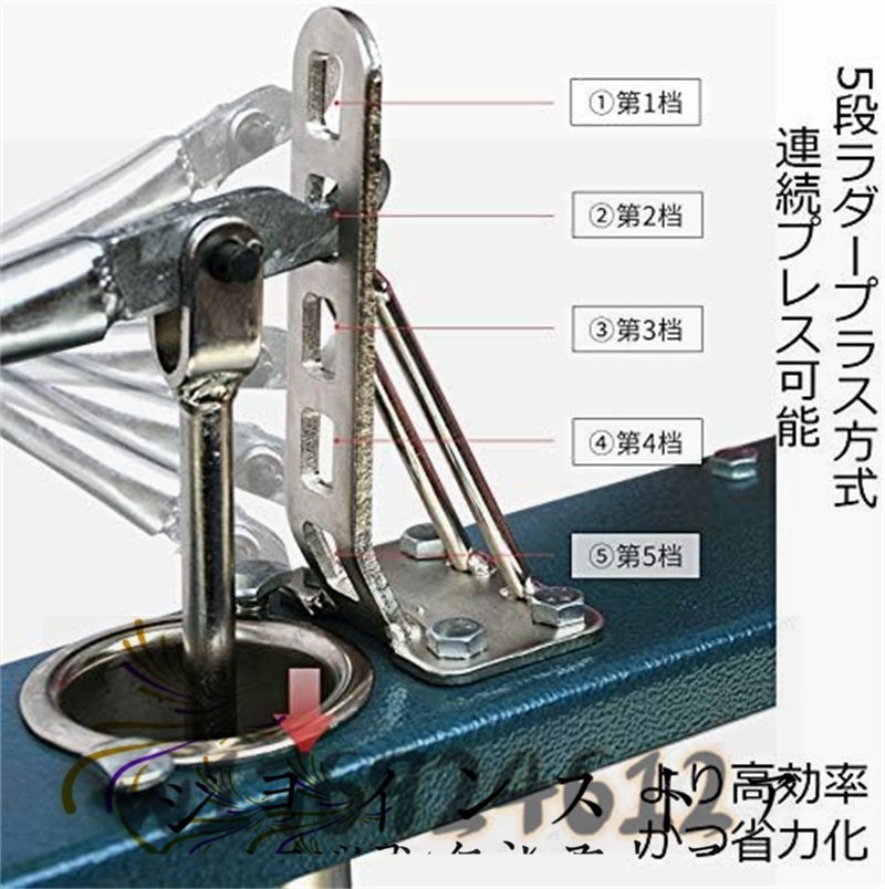 特売★ 手動製麺機 水洗える ステンレス製麺筒 そば/うどん/生パスタなど より高効率 連続プレス可能 5段ラダープレス (10種類の麺先付き)_画像3