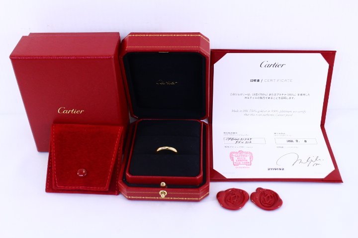 - Cartier / Cartier K18 Ring Ring Ring 5,0 г No14 ~ No15 Косметическая коробка с сертификатом [10865817]