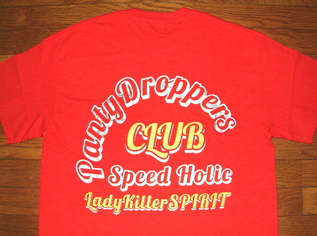 新品 PANTY DROPPER パンティードロッパー ヘビー コットン生地 左胸 1ポケット 付き 半袖 Tシャツ (Lサイズ/赤) バイカー ホットロッド