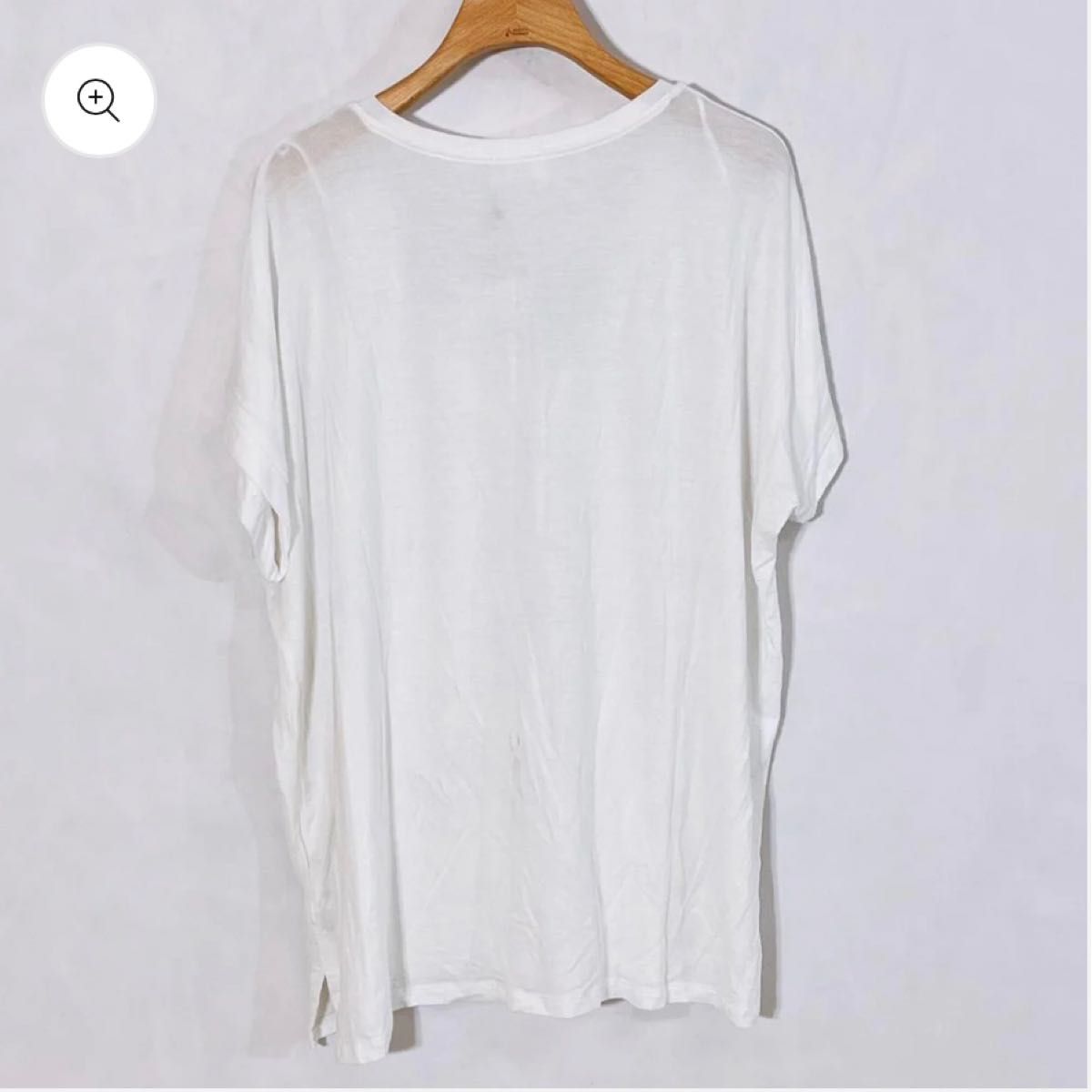 ZARATRF ザラ Tシャツ M ホワイト シンプル 半袖 無地 カジュアル お出かけ用 普段用 新古品 タグ付き レディース