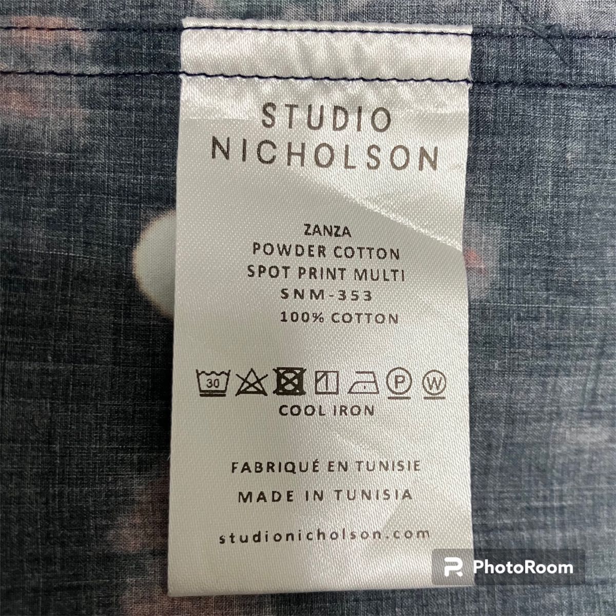 *良品*【STUDIO NICHOLSON】 ZANZA SPOT PRINT SHIRT 半袖