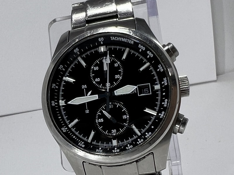 CITIZEN ECO DRIVE エコドライブ シルバー シチズン B612-S077460 クロノグラフ ソーラー 腕時計 USED 中古 (R507_画像3