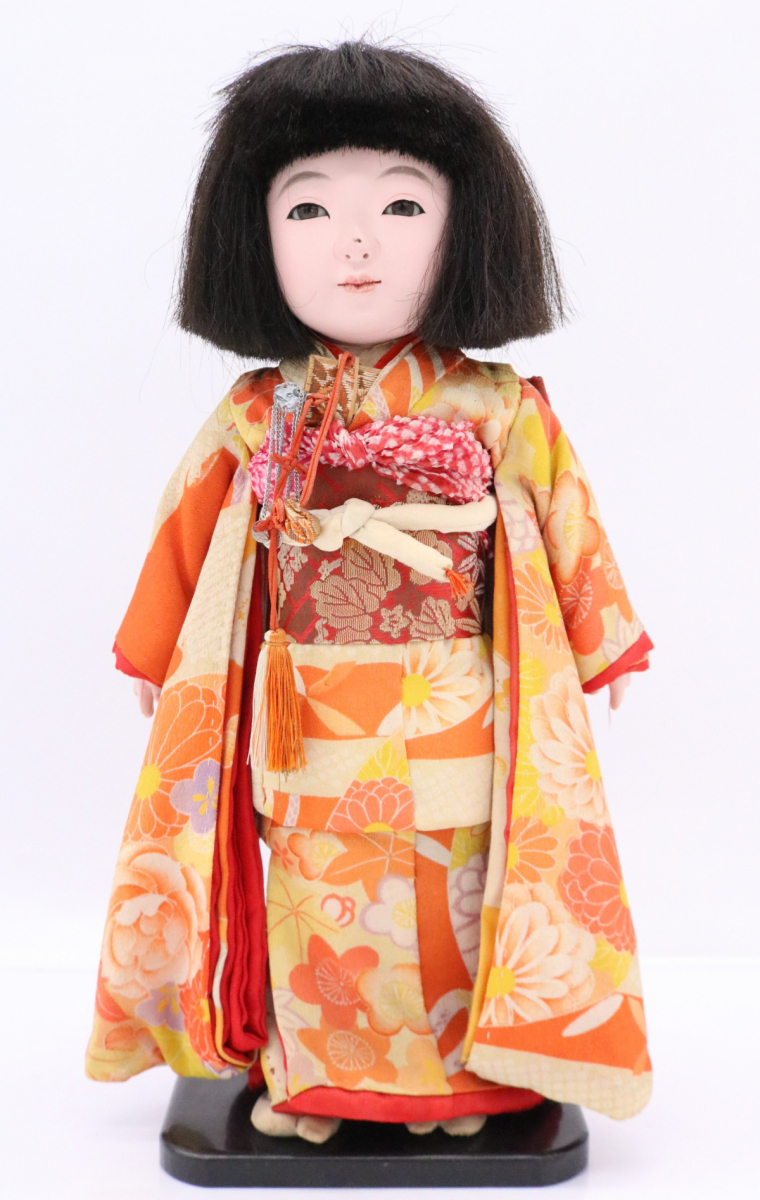 ト滝】市松人形 女の子 38cm レトロ 着物 振袖 日本人形 雛人形 ト滝】市松人形 女の子 38cm レトロ 着物 振袖 日本人形 雛人形