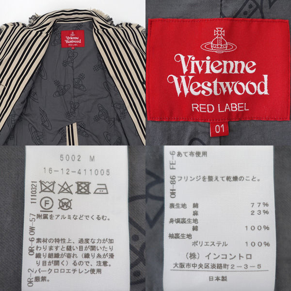 * Vivienne Westwood red label выставить Rav жакет брюки полоса черный 01 16-12-411005 (0220462369)