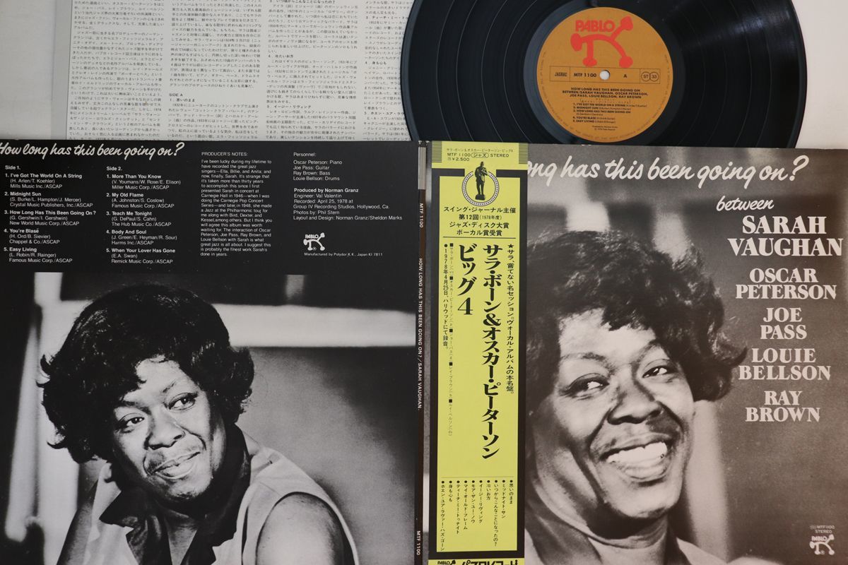 LP Sarah Vaughan How Long Has This Been Going On MTF1100 PABLO /00400の画像1