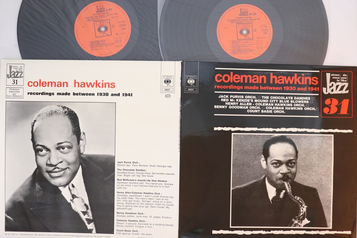 仏2discs LP Coleman Hawkins Recordings Made Between 1930 & 1941 68227 CBS /00660の画像1