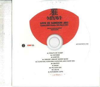 CD 雅-miyavi- Live In London2011 NONE EMI /00110_画像1