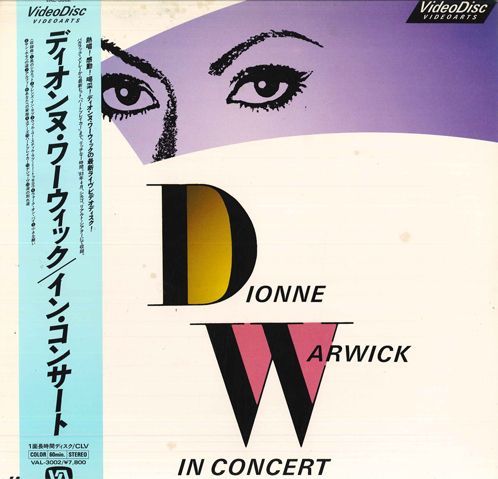 LASERDISC Dionne Warwick In Concert VAL3002 VIDEO ARTS /00500