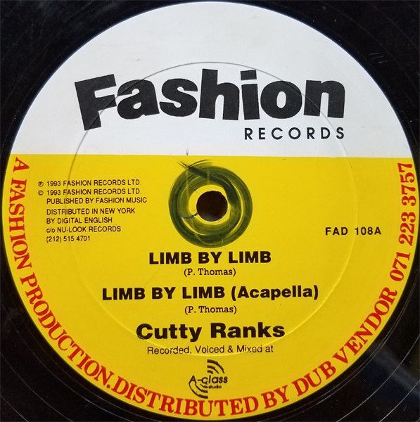 米12 Cutty Ranks Limb By Limb FAD108 Fashion Records /00250_画像1