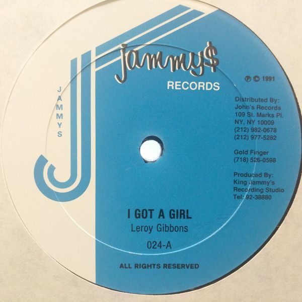 ジャマイカ12 Leroy Gibbons I've Got A Girl 024 Jammy's Records /00250_画像1