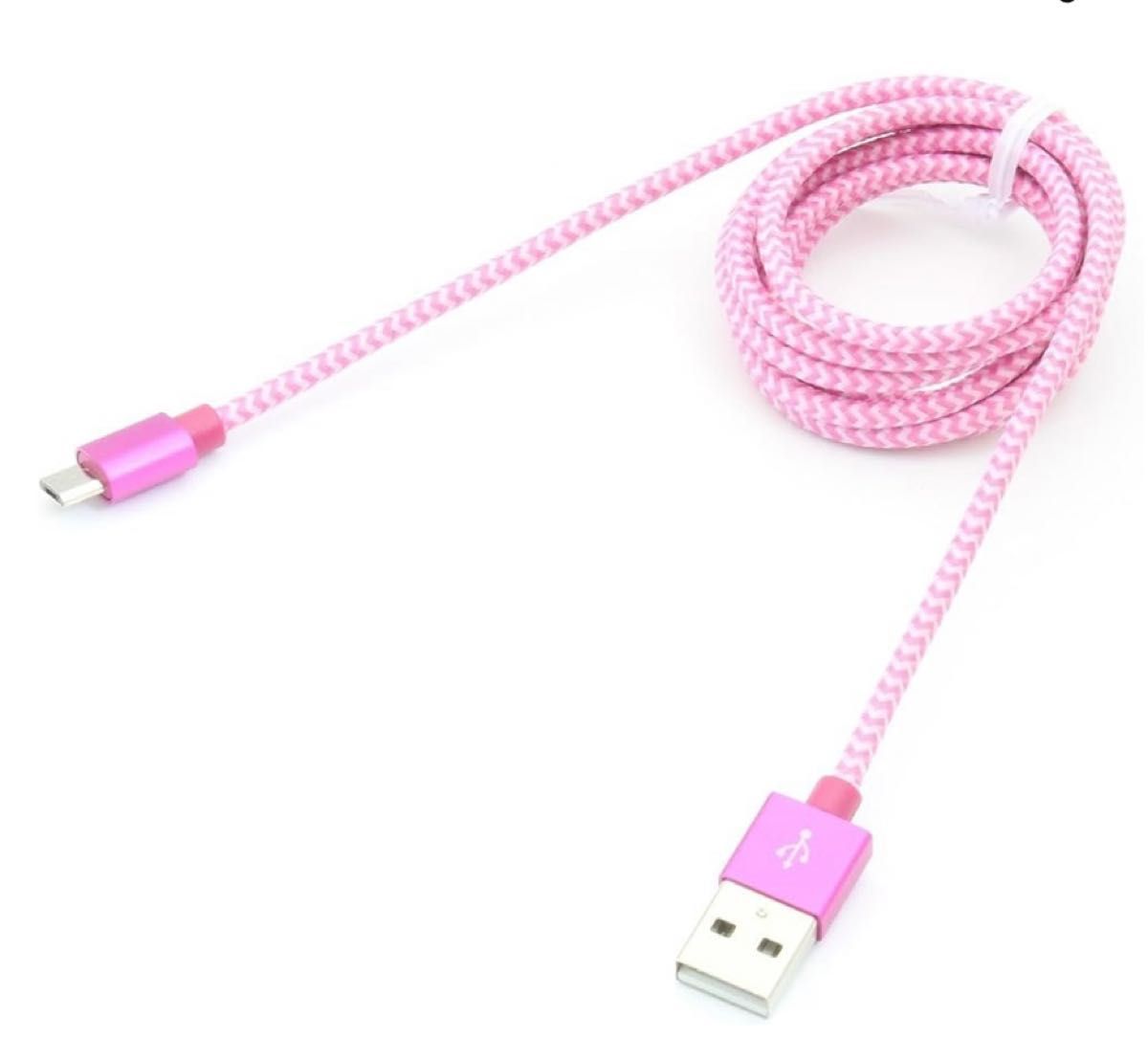 ［micro USB］USBケーブル 充電・転送 2.4A （1.2m・ピンク）QX-046PK ［1.2m］型番QX046PK