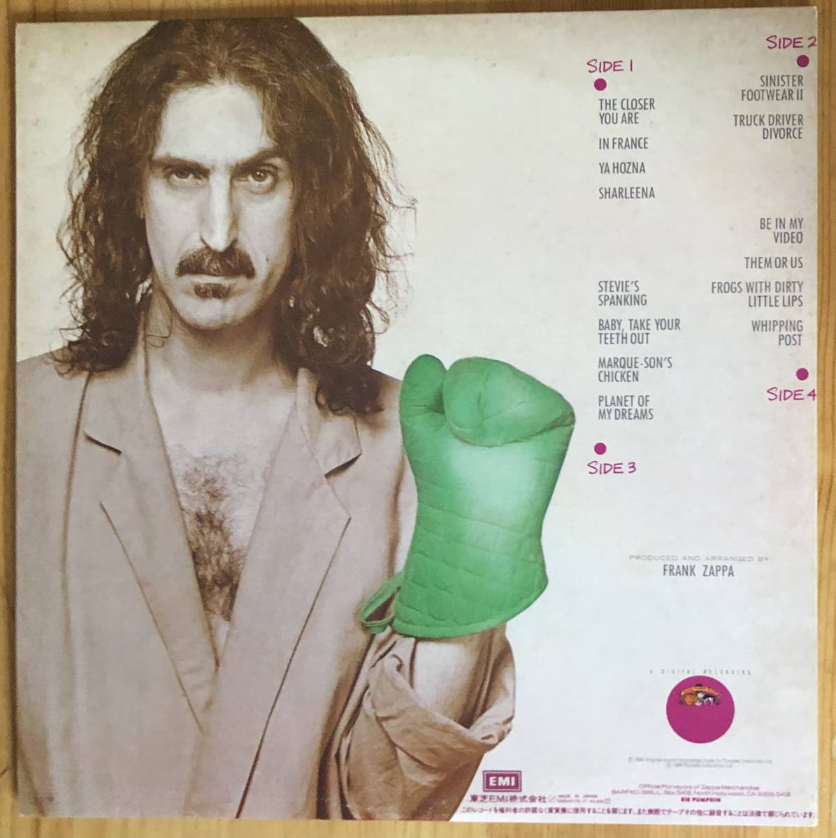 美盤 Frank Zappa / Them Or Us 奴らか？俺たちか？ 帯付き 2LP レコード_画像2