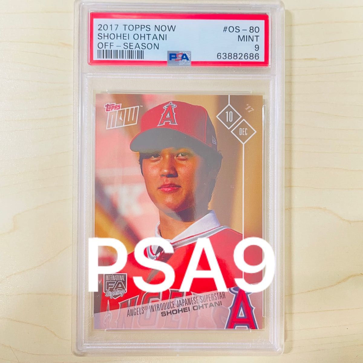 PSA9 大谷翔平 Topps Now 入団会見 OS-80 ルーキーカード