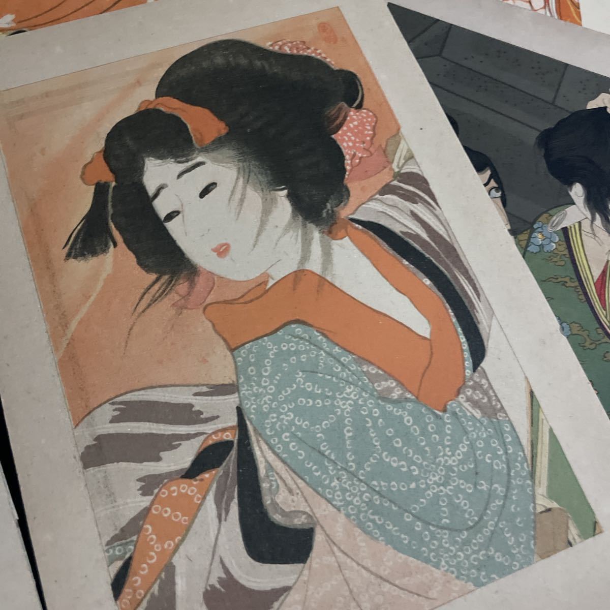 鰭崎英朋畫 美人画 8枚 浮世絵 錦絵 着物美人 木版 艶 春画 の 鰭崎英朋畫 美人画 8枚 浮世絵 錦絵 着物美人 木版 艶 春画 の