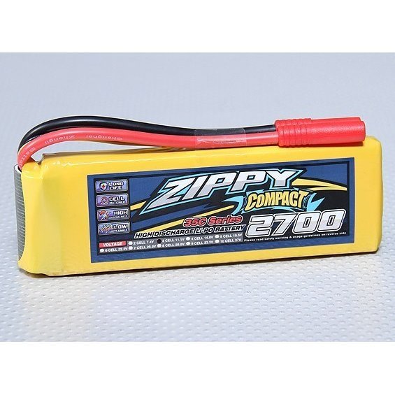 Compact 11.1V 2700mAh 35C45C ZIPPY リポバッテリー★ホビーショップ青空_画像1