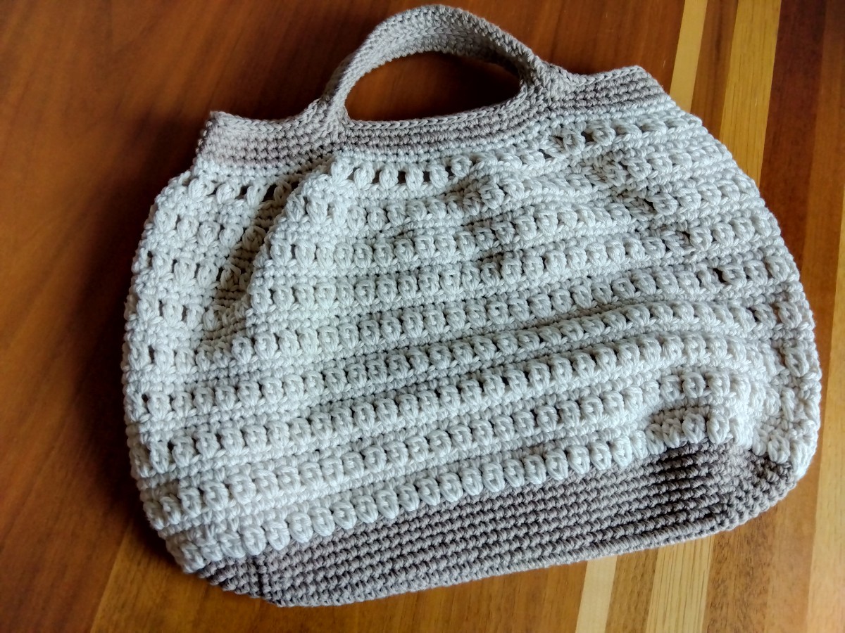 * new goods * hand made hand-knitted handbag eggshell white 