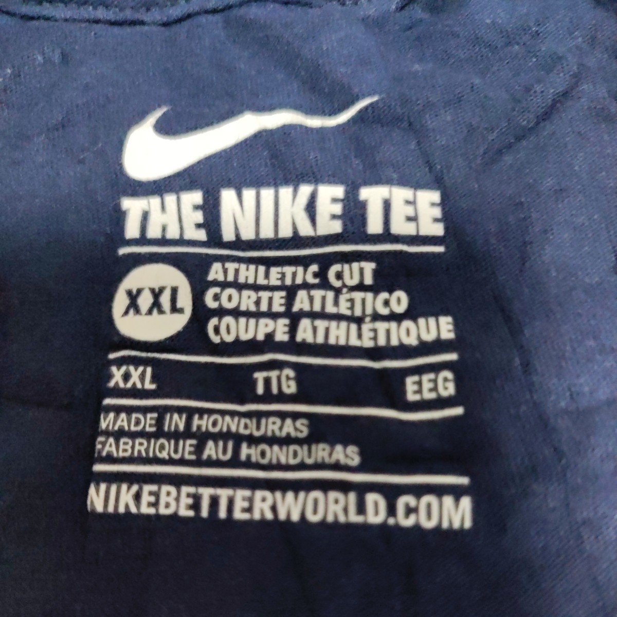 NIKE Tシャツ THENIKE TEE サイズ2XL　BIGサイズ デカプリント 21 スター ELLIOTT バックプリント　ネイビーブルー 紺色_画像5