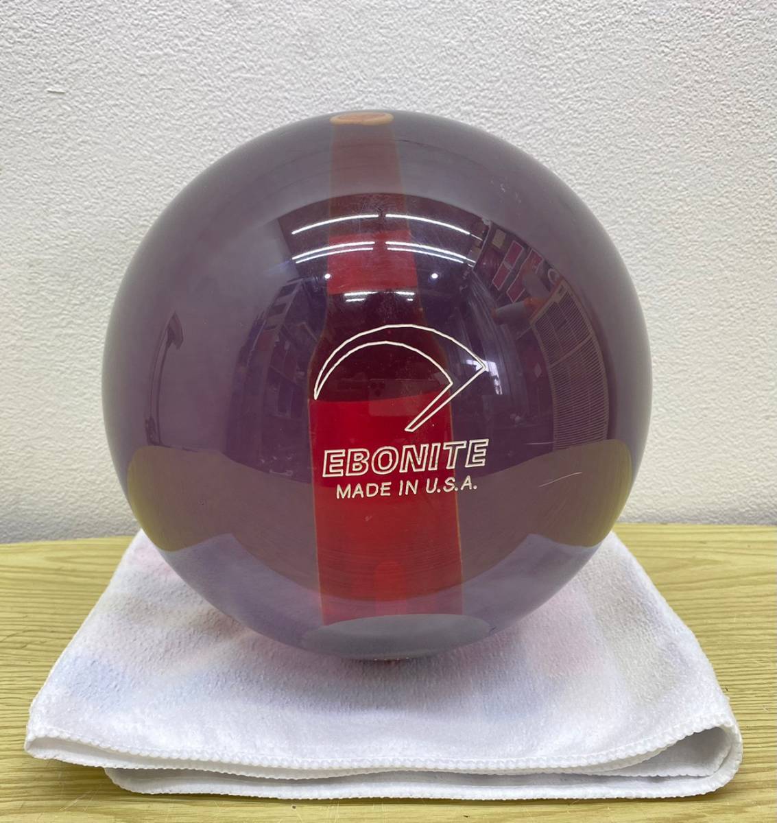 ★1円出品〜ボーリング ボール EBONITE BUWEISER 14LB 未ドリル_画像3