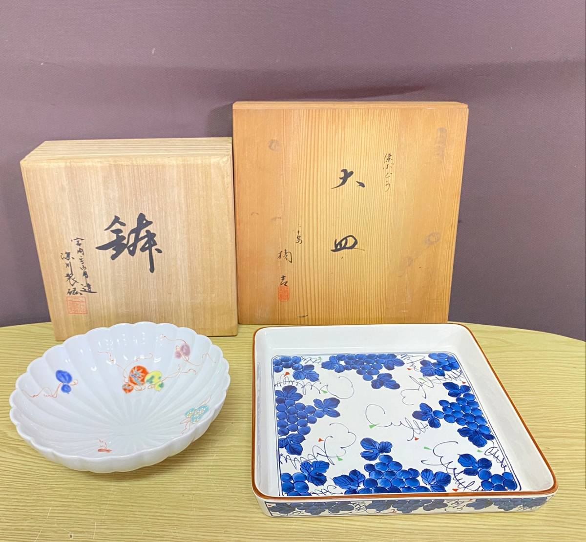 ★1円出品〜備前焼 九谷焼 有田焼 陶器 花瓶 酒器 和食器 骨董品 木箱 まとめ売り 10箱_画像3