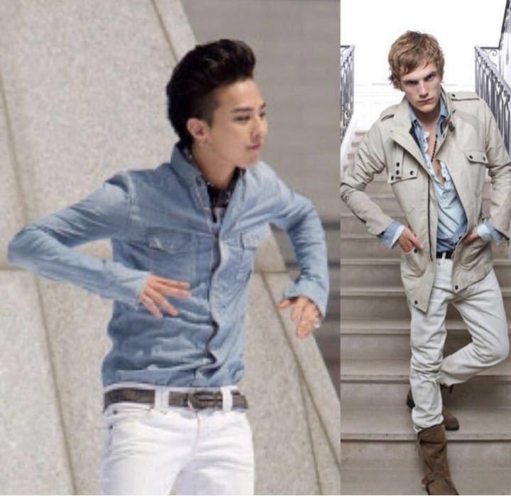 G-DRAGON着用 balmain ダンガリーデニムシャツ サイズM バルマン