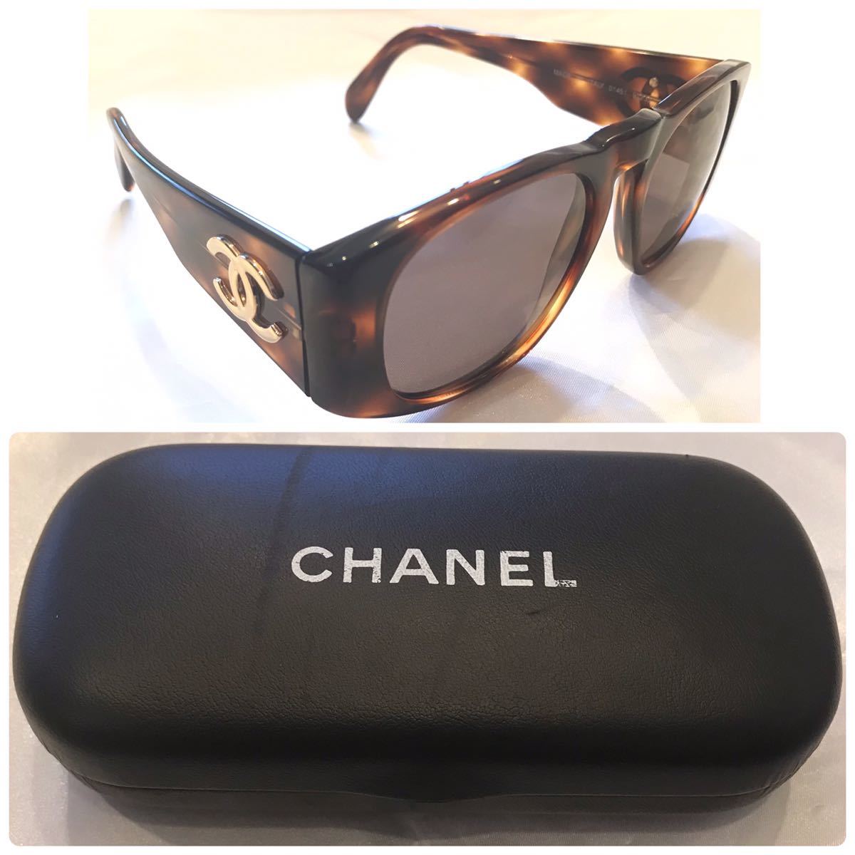 美品シャネル サングラス べっ甲柄 01451 POLARIZED ココマーク CHANEL