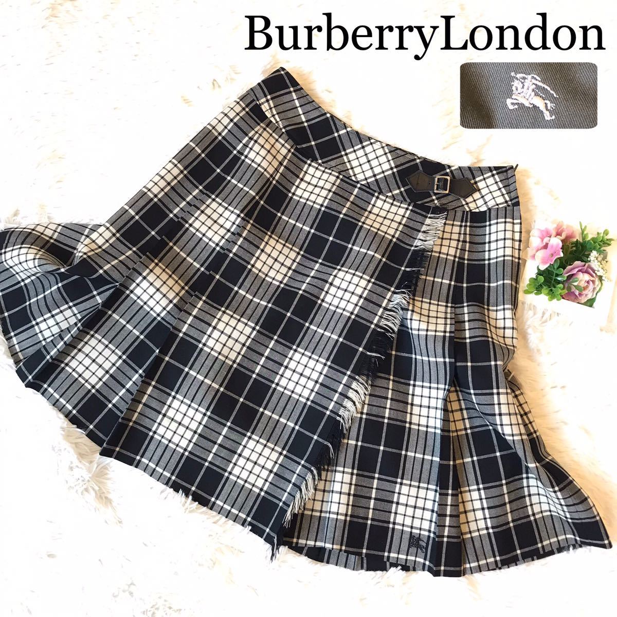 BURBERRY バーバリーブルーレーベル ノバチェックプリーツスカート 