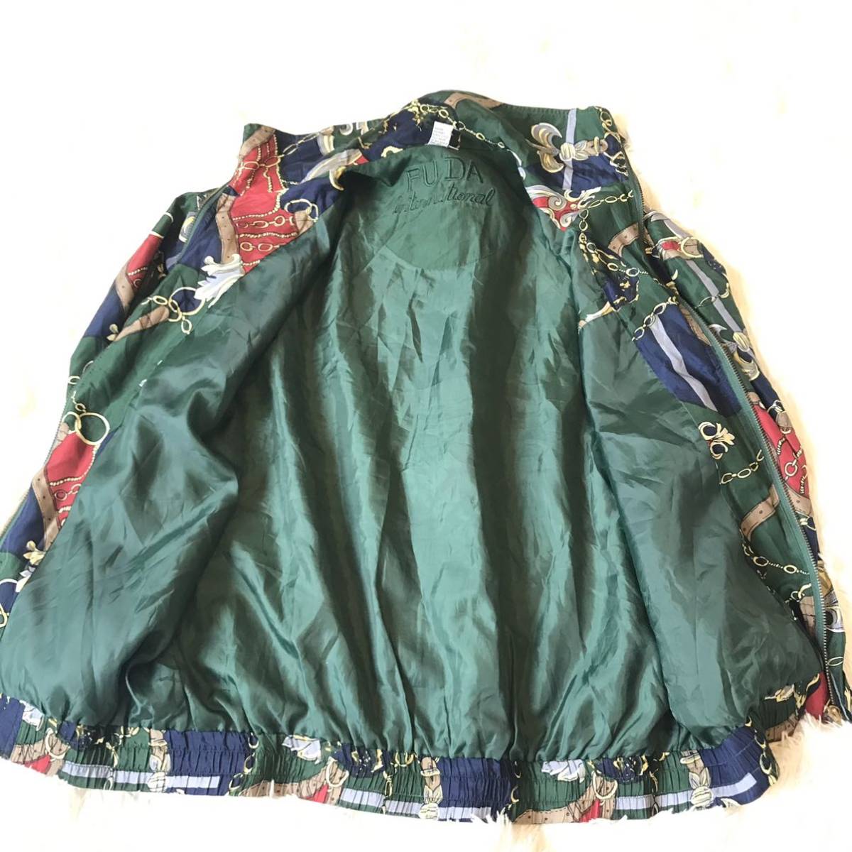 良品☆ 90s FUDA international シルク　ブルゾン　総柄　JACKET ヴィンテージ　古着　男子　女子　【US】Mサイズ　 _画像4