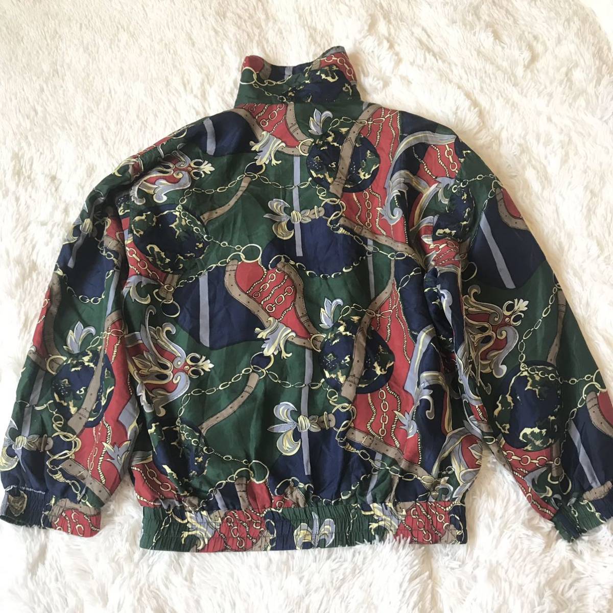 良品☆ 90s FUDA international シルク　ブルゾン　総柄　JACKET ヴィンテージ　古着　男子　女子　【US】Mサイズ　 _画像3