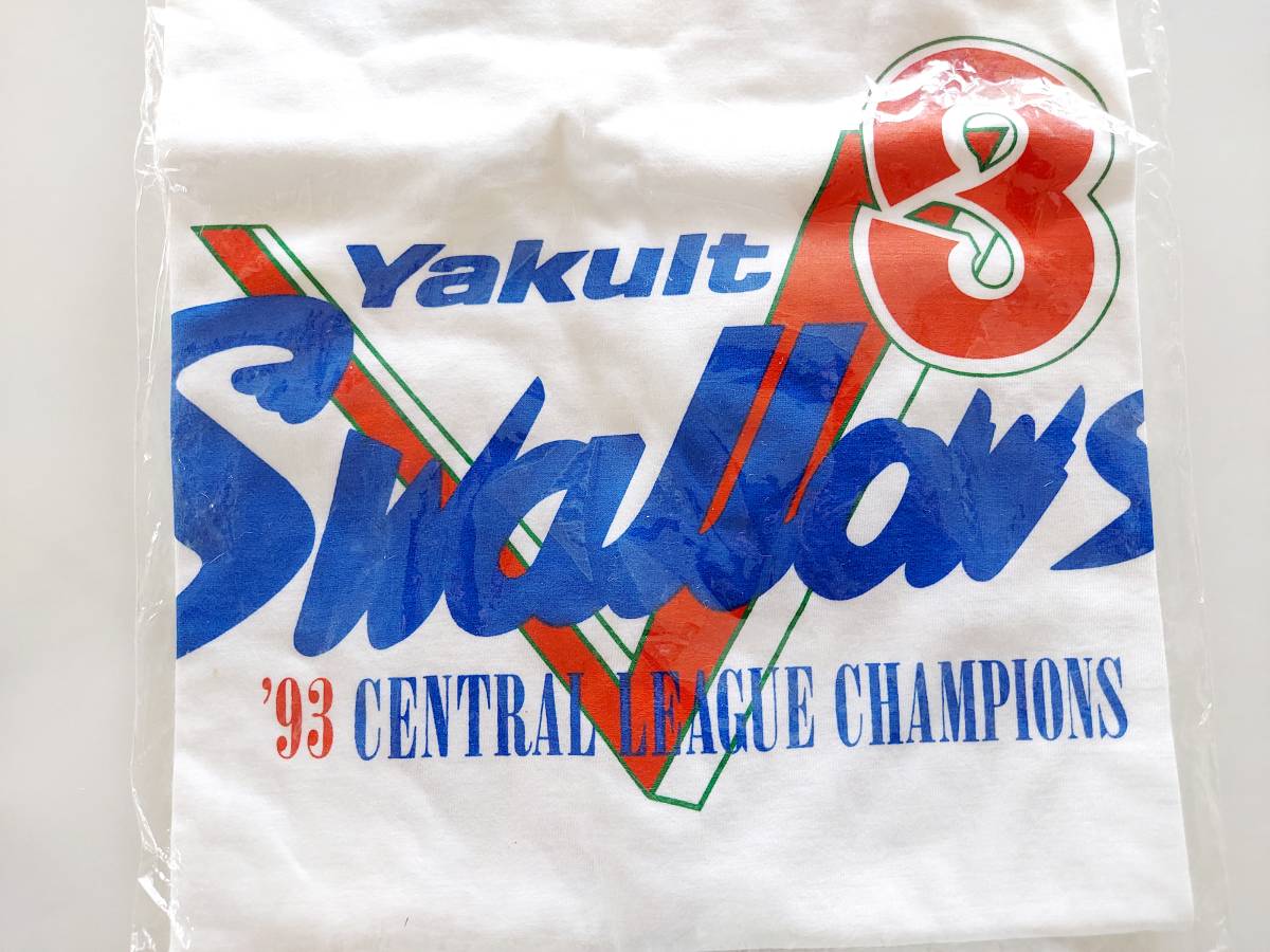 新品未使用　ヤクルトスワローズ 　93 V3Tシャツ　 1992 長袖ポロシャツ　 サイズM レトロ_画像10