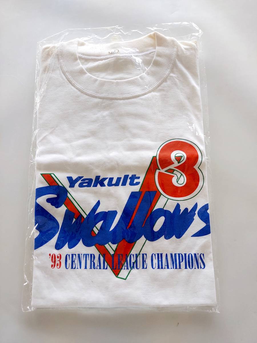 新品未使用　ヤクルトスワローズ 　93 V3Tシャツ　 1992 長袖ポロシャツ　 サイズM レトロ_画像6