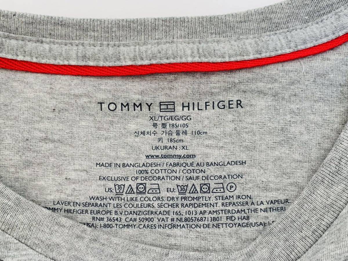 ■新品・タグ付き■TOMMY HILFIGER/トミーヒルフィガー■グレーの半袖Tシャツ・ワンポイントロゴ入り■メンズXLサイズ■_画像5
